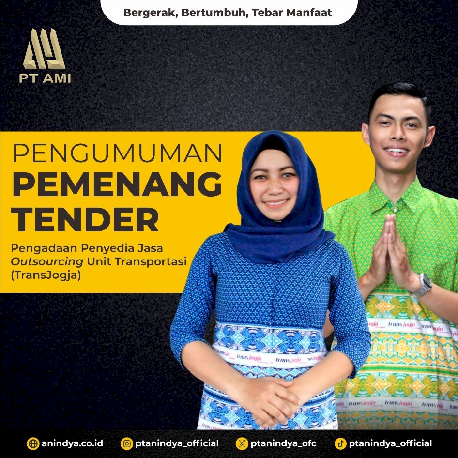 Pengumuman Pemenang Tender Pengadaan Penyedia Jasa Outsourcing Unit Transportasi (TransJogja)