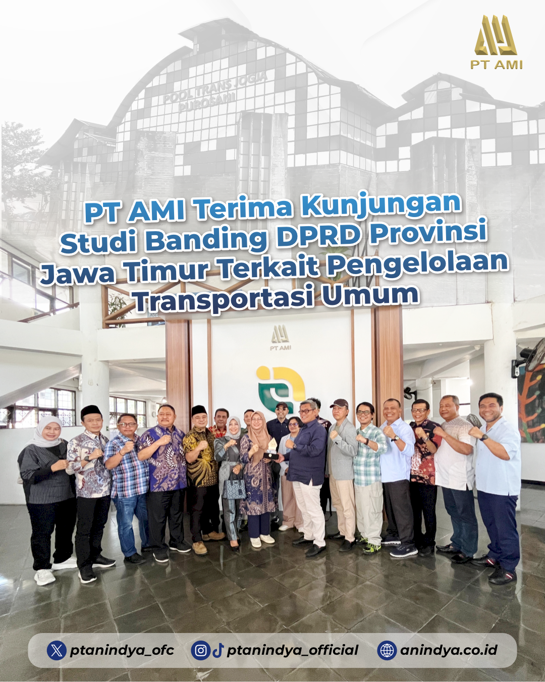 PT AMI Terima Kunjungan Studi Banding DPRD Provinsi Jawa Timur Terkait Pengelolaan Transportasi Umum
